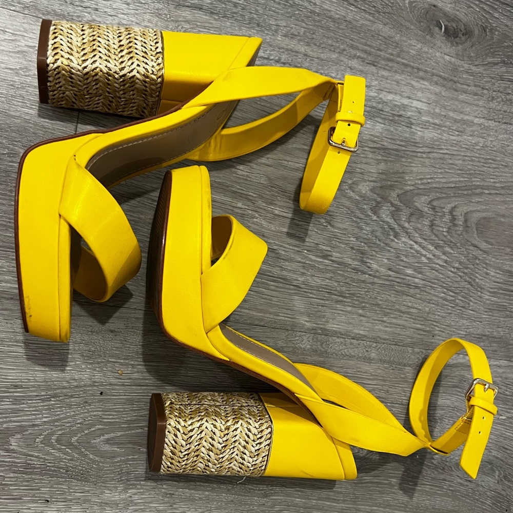 aldo yellow heels